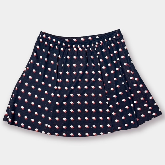 NWT BCBG Generation Polka Dot Skirt Navy Red White Size Medium - Picture 2 of 4